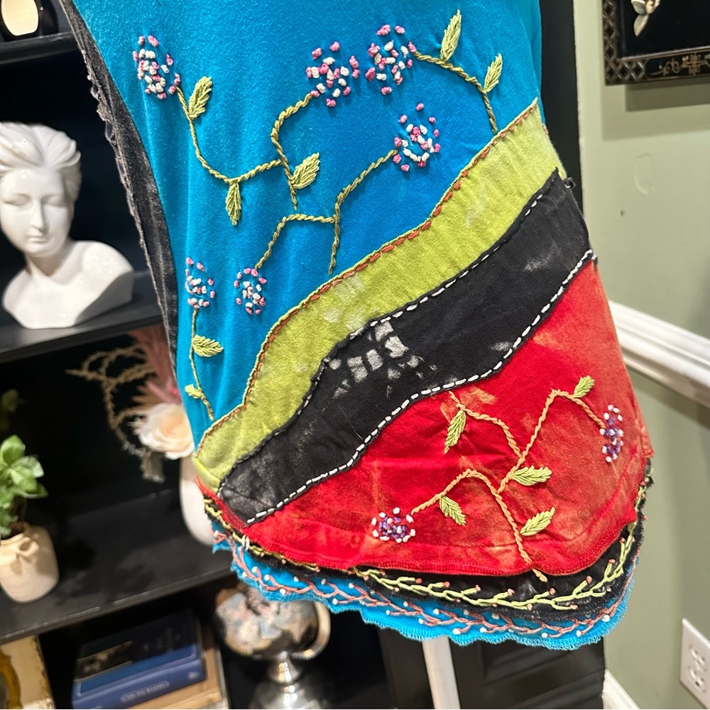 Rising International Patchwork Sleeveless Top Siz… - image 2